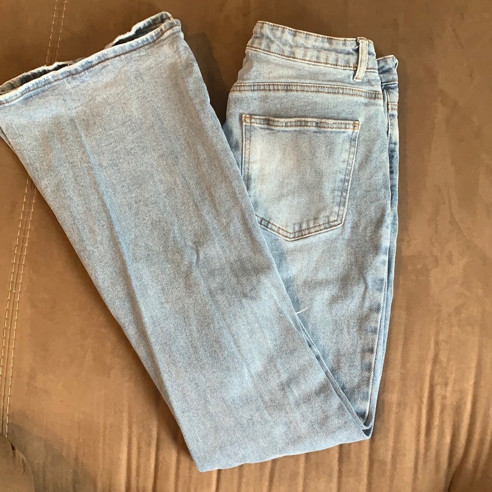 Forever 21 light wash flare jeans